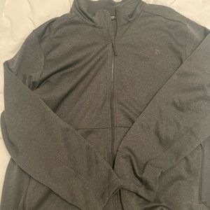 The North Face zip up jacket. Size XXL. Dark grey.